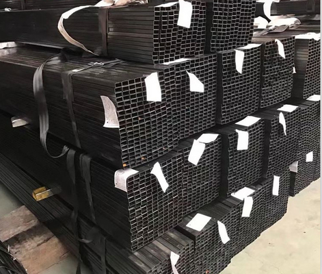 Трубка JIS SS400 квадрата ISO 14mm черная стальная гальванизировала квадратную трубку